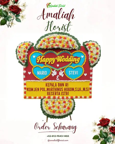 Papan Bunga Pernikahan Kutakarang